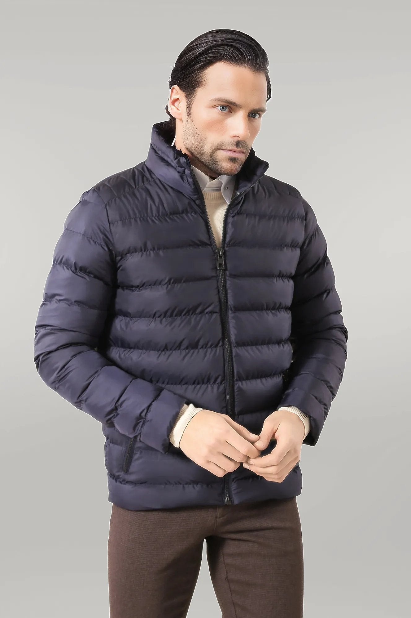 Navy Short Men Down Jacket Wessi