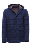 Cappotto Wessi con tasca in feltro con cappuccio e 4 tasche blu navy