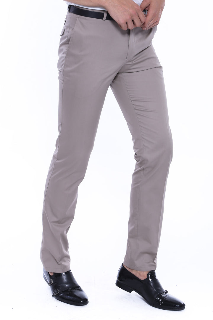 Pocket Flap Cotton Grey Pants-Wessi