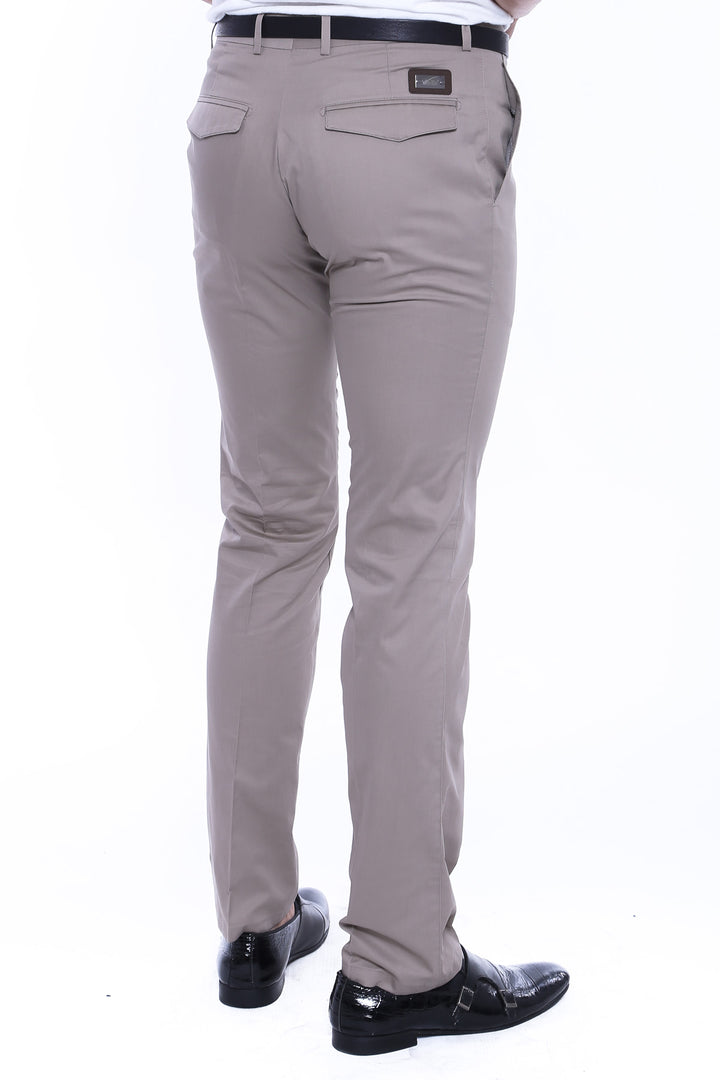 Pocket Flap Cotton Grey Pants-Wessi