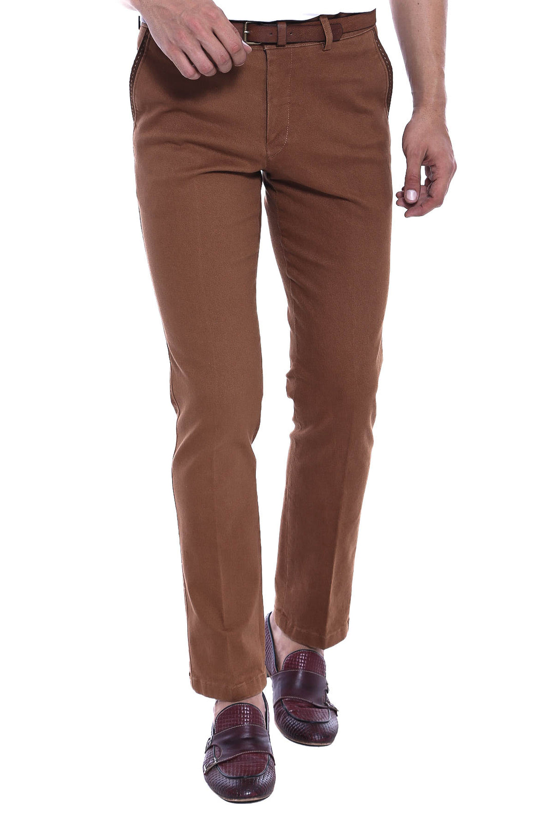 Pantalones Hombre Cotton Dot Pocket Marrón - Wessi