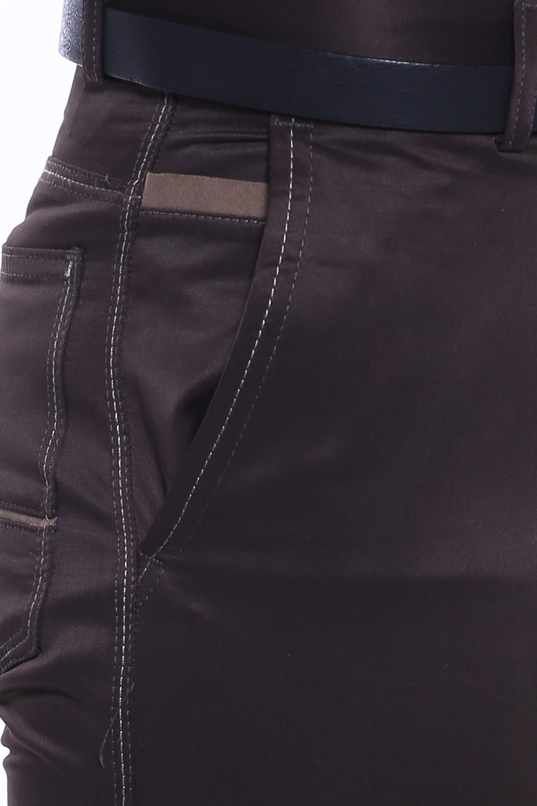 Canvas Pockets Cotton Dark Brown Men Pants - Wessi