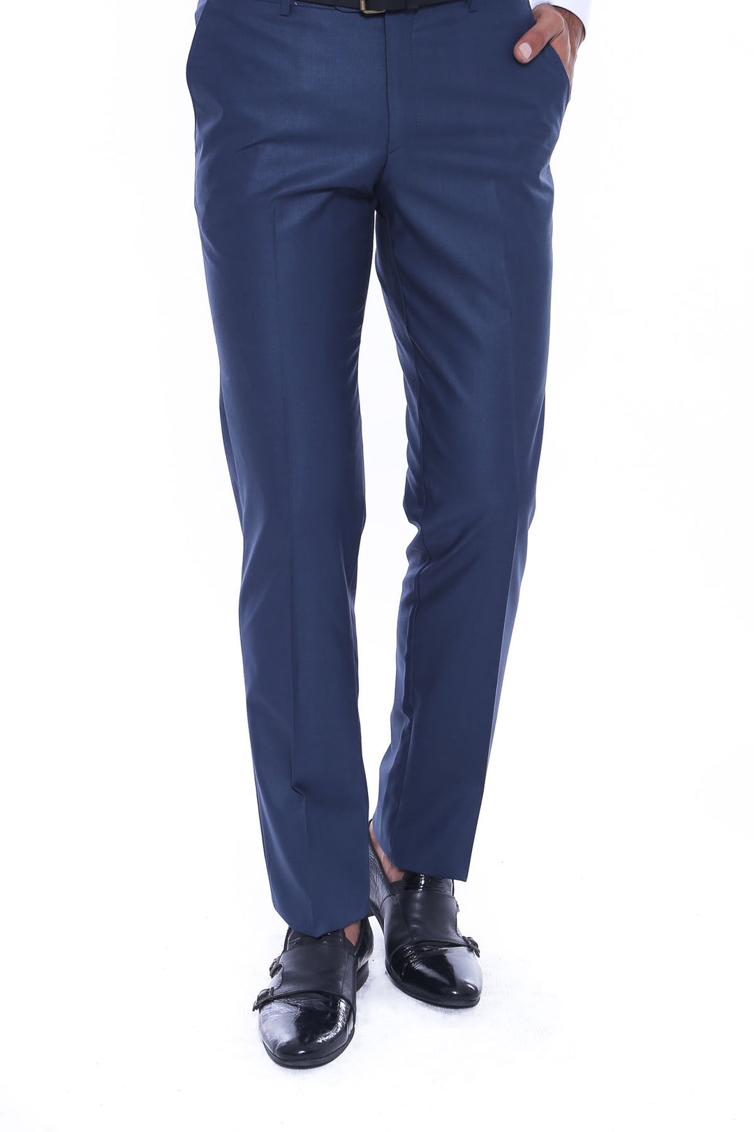 Pantalón Hombre Azul Marino Slim Fit Liso - Wessi