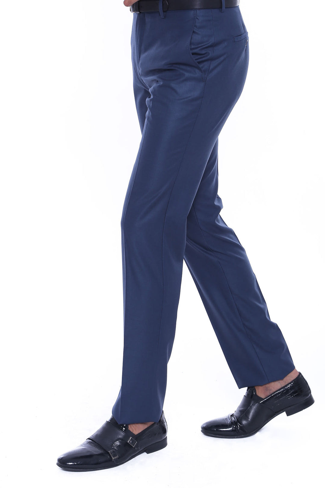 Pantalón Hombre Azul Marino Slim Fit Liso - Wessi