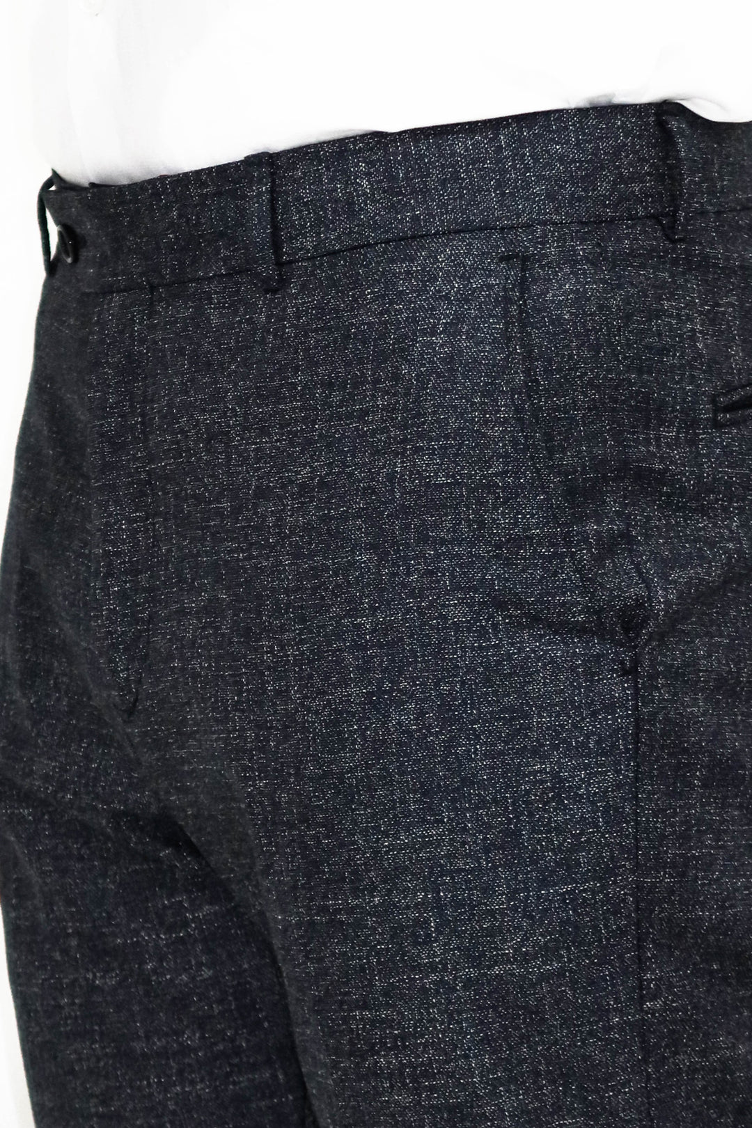 Plain Navy Blue Men Trousers - Wessi