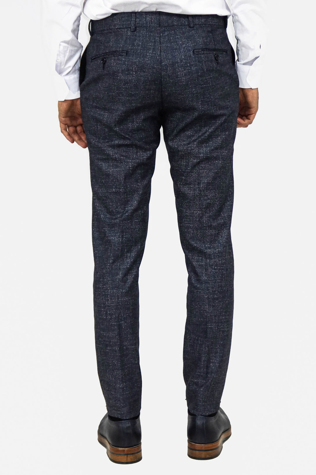 Plain Navy Blue Men Trousers - Wessi