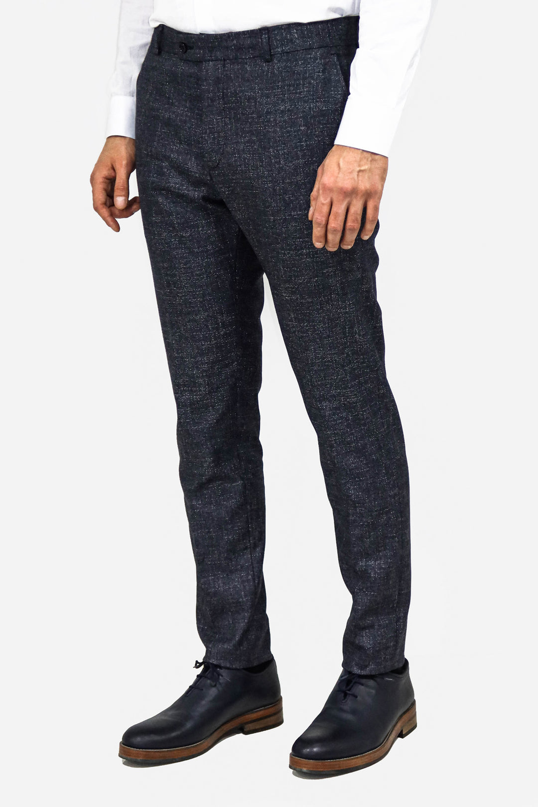 Plain Navy Blue Men Trousers - Wessi