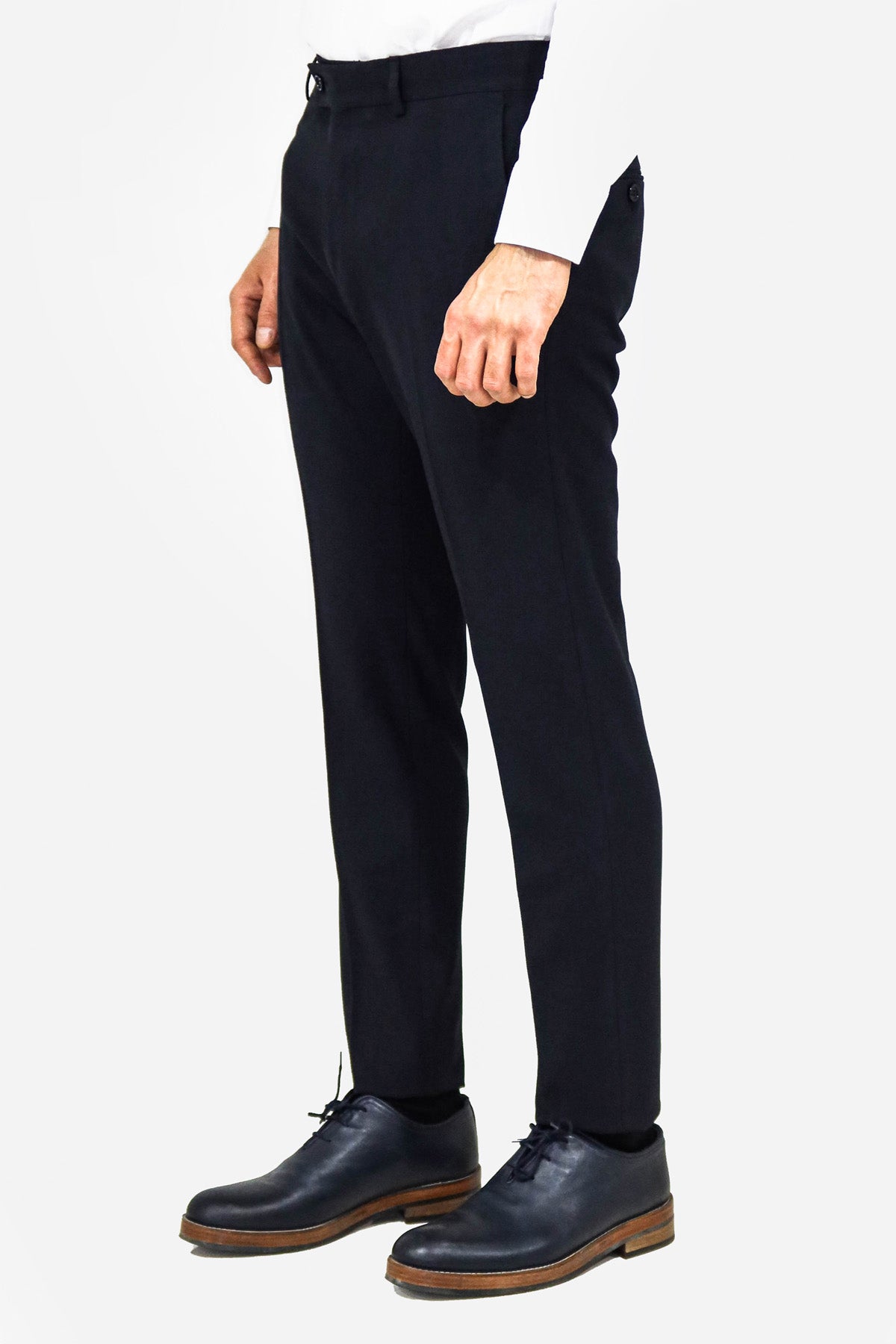 Plain Navy Blue Men Dress Pants Wessi 42 Navy Blue