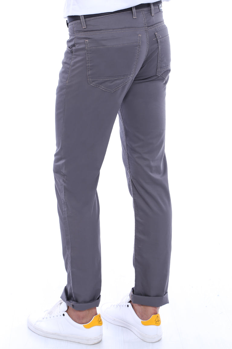 Gabardin Grey Men Pants - Wessi