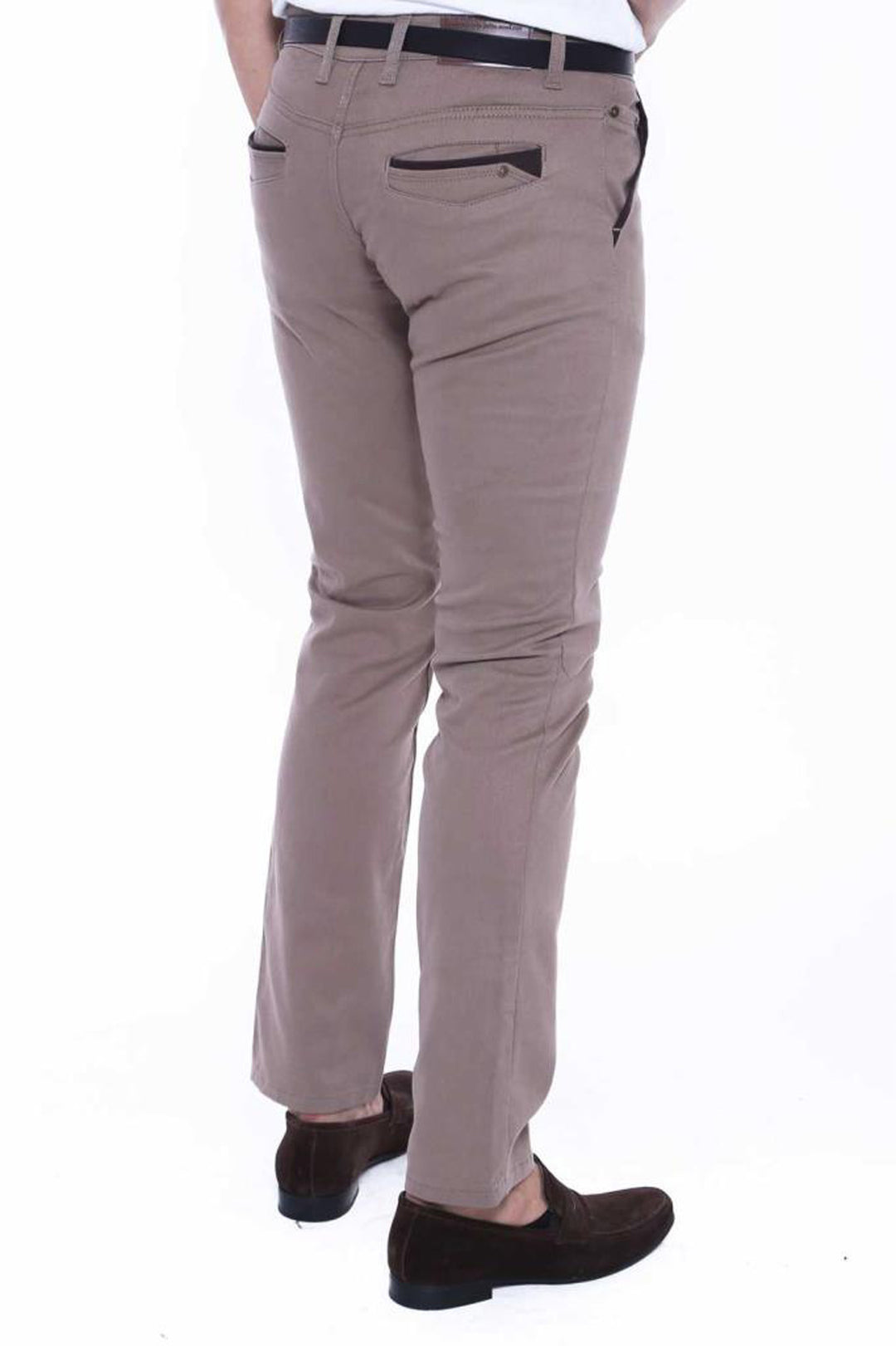 Gabardin Beige Men Pants - Wessi