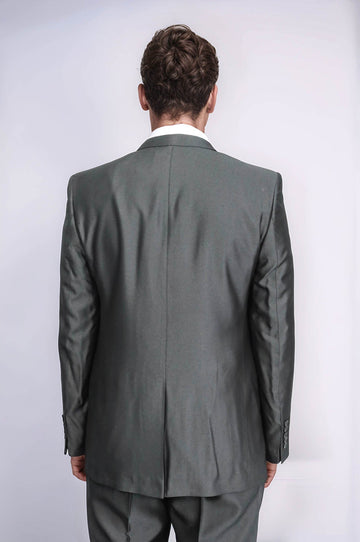 بدلة رجالية لامعة باللون الفحمي | ويس