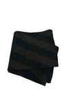 Brown and Black Striped Woven Men's Scarf - Wessi