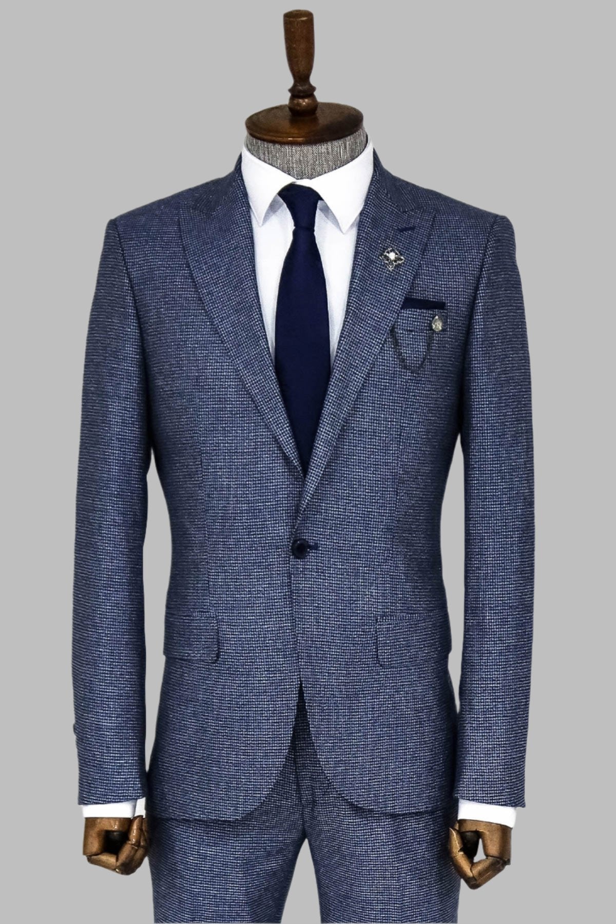 Navy store houndstooth suit