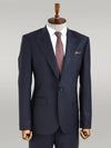 Wool Navy Blue Men Suit - Wessi