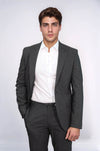 Single Buttons 2 Piece Black Men Suit - Wessi