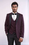 Vested Burgundy Tuxedo | Wessi