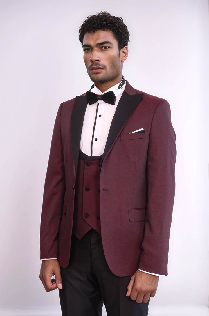 Smoking rouge bordeaux pour homme | Wess