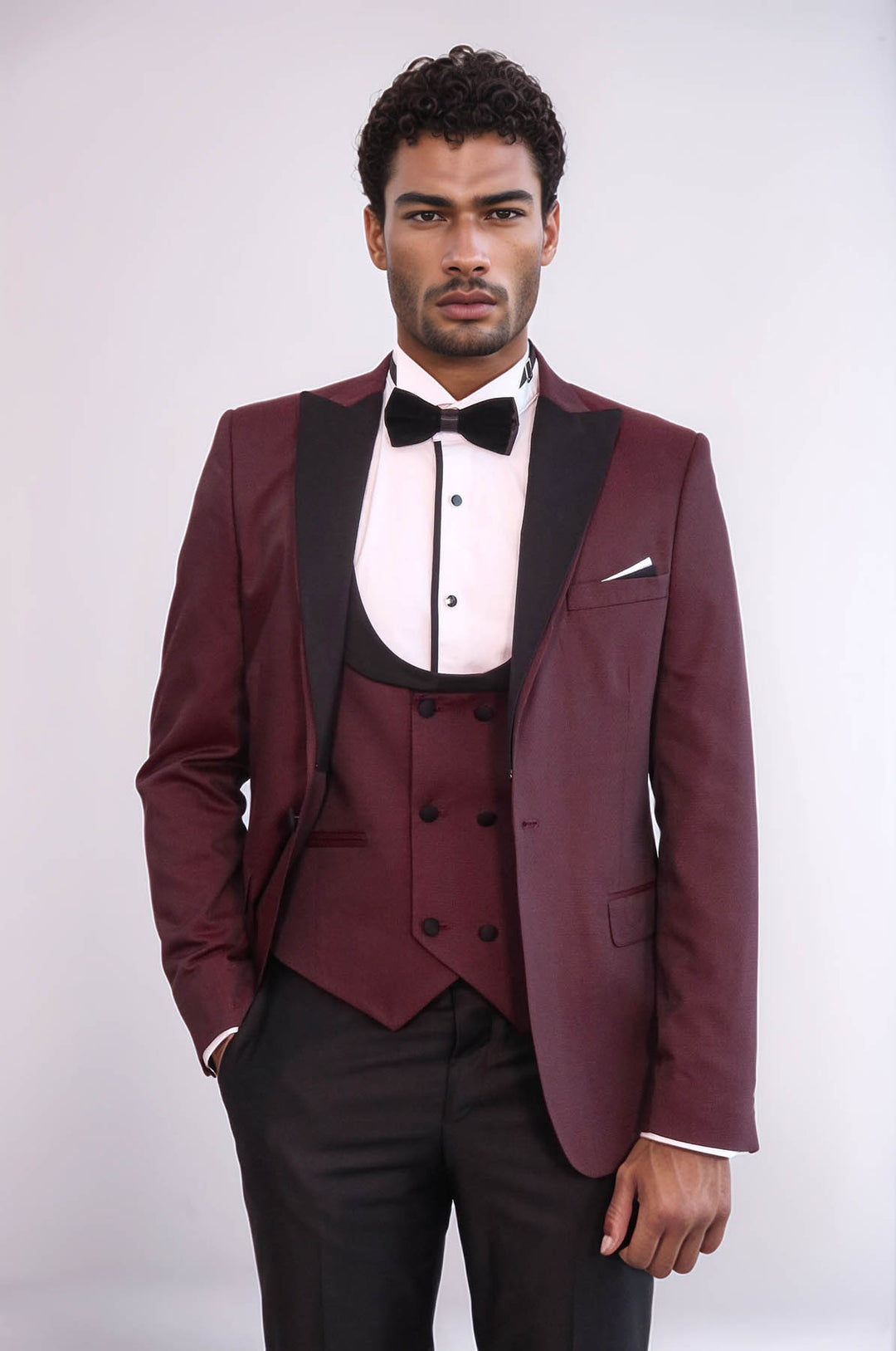 Smoking rouge bordeaux pour homme | Wess