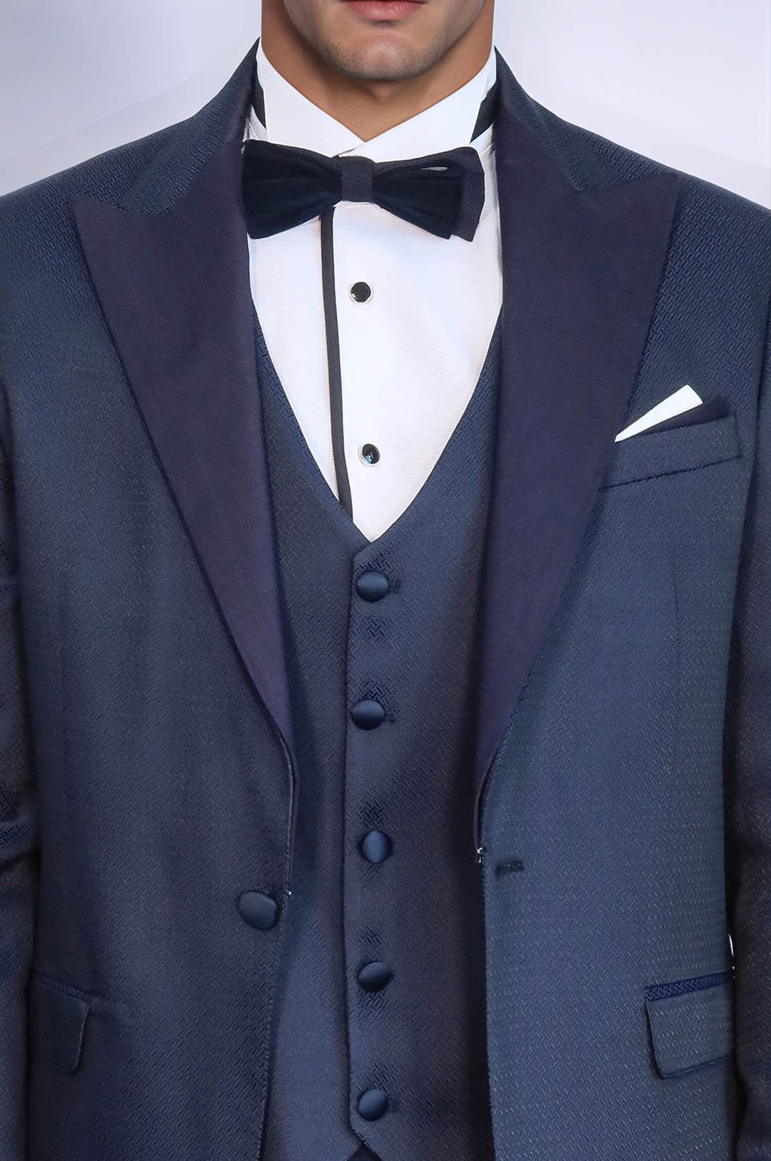 Navy Blue Modeled Tuxedo | Wessi