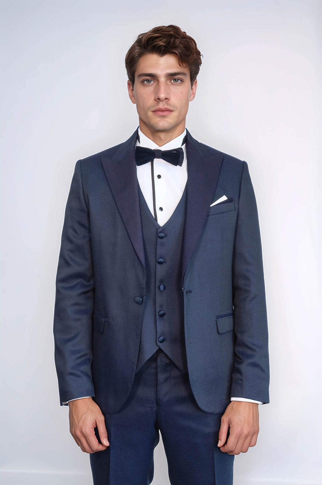 Navy Blue Modeled Tuxedo | Wessi