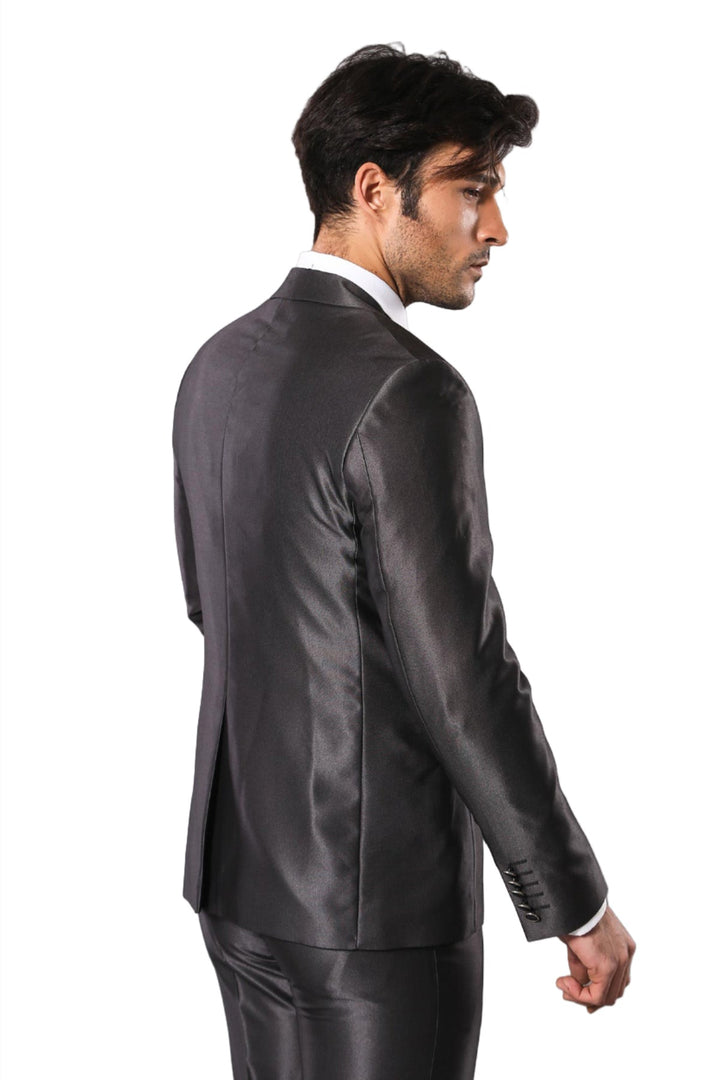 Shiny Smoked Men's Suit - Wessi