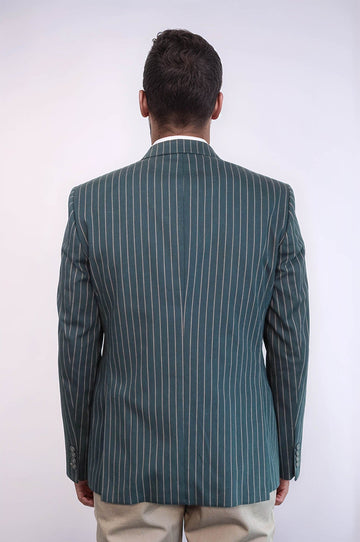 Giacca a righe verde da uomo | Wess