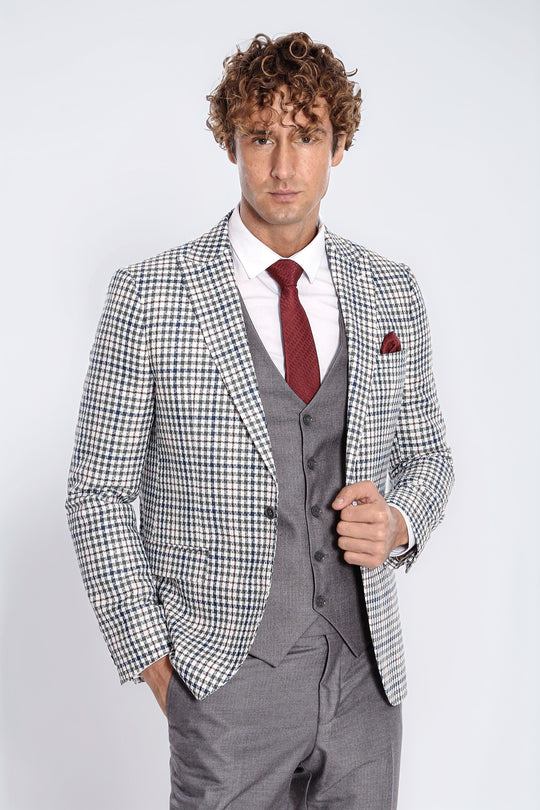Plaid Grey Men's Suit - Wessi