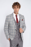Plaid Grey Men's Suit - Wessi