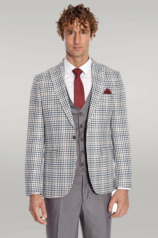 Plaid Grey Men's Suit - Wessi