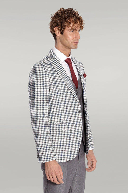 Plaid Grey Men's Suit - Wessi