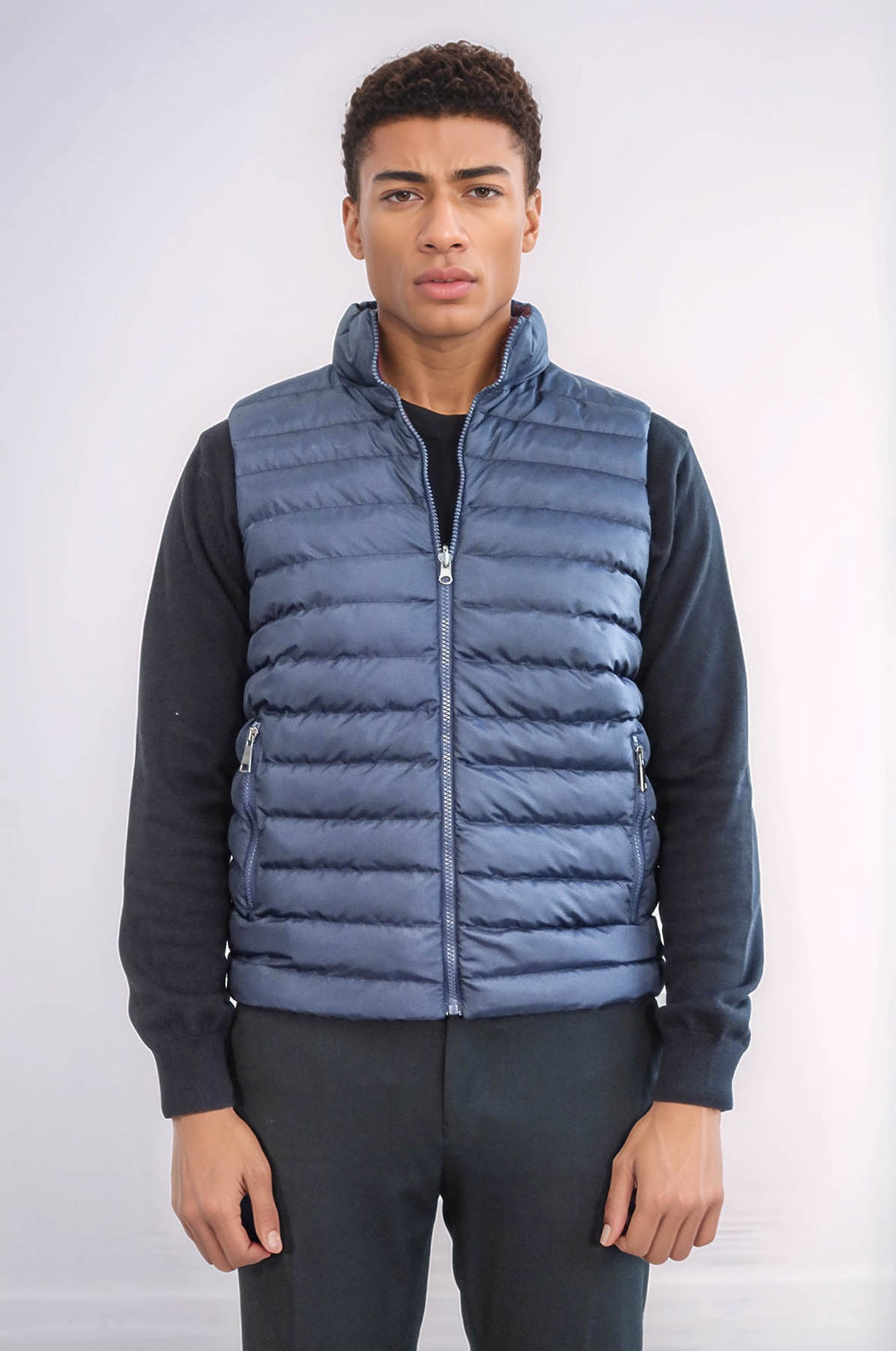 Gilet en duvet réversible Sax Blue pour hommes - Wessi