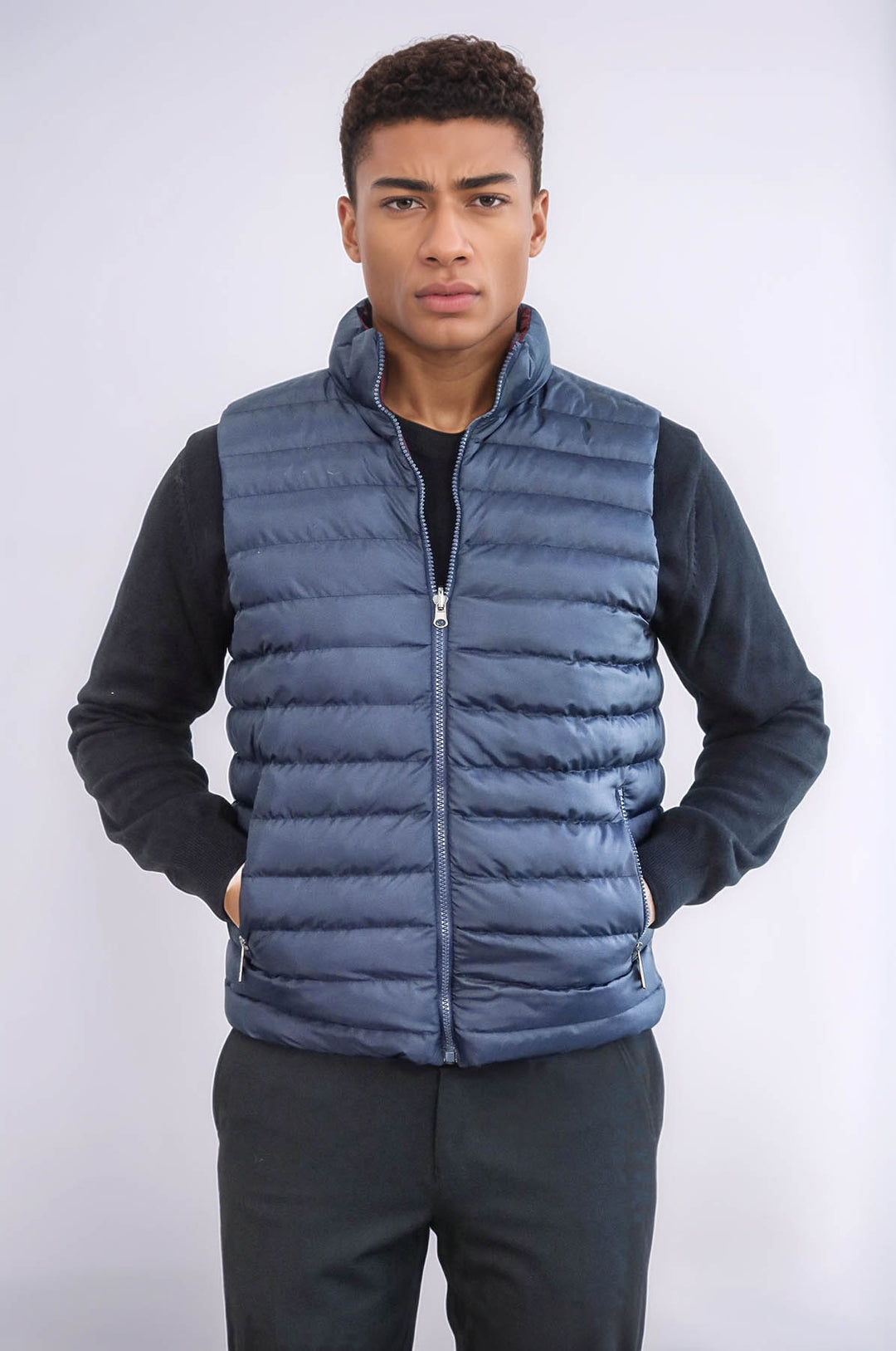 Gilet en duvet réversible Sax Blue pour hommes - Wessi