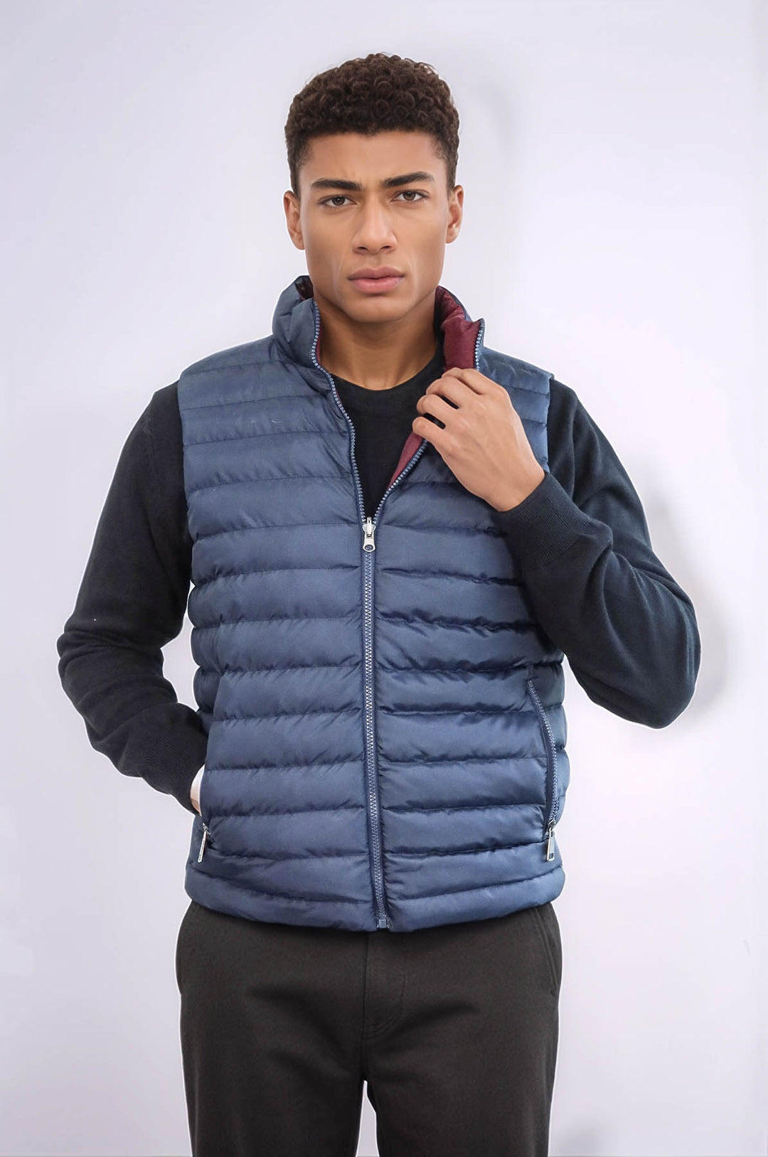 Gilet en duvet réversible Sax Blue pour hommes - Wessi