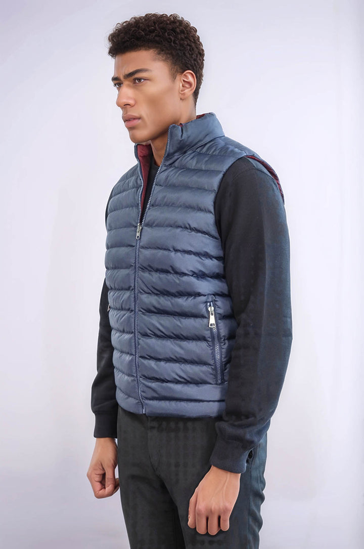 Gilet en duvet réversible Sax Blue pour hommes - Wessi