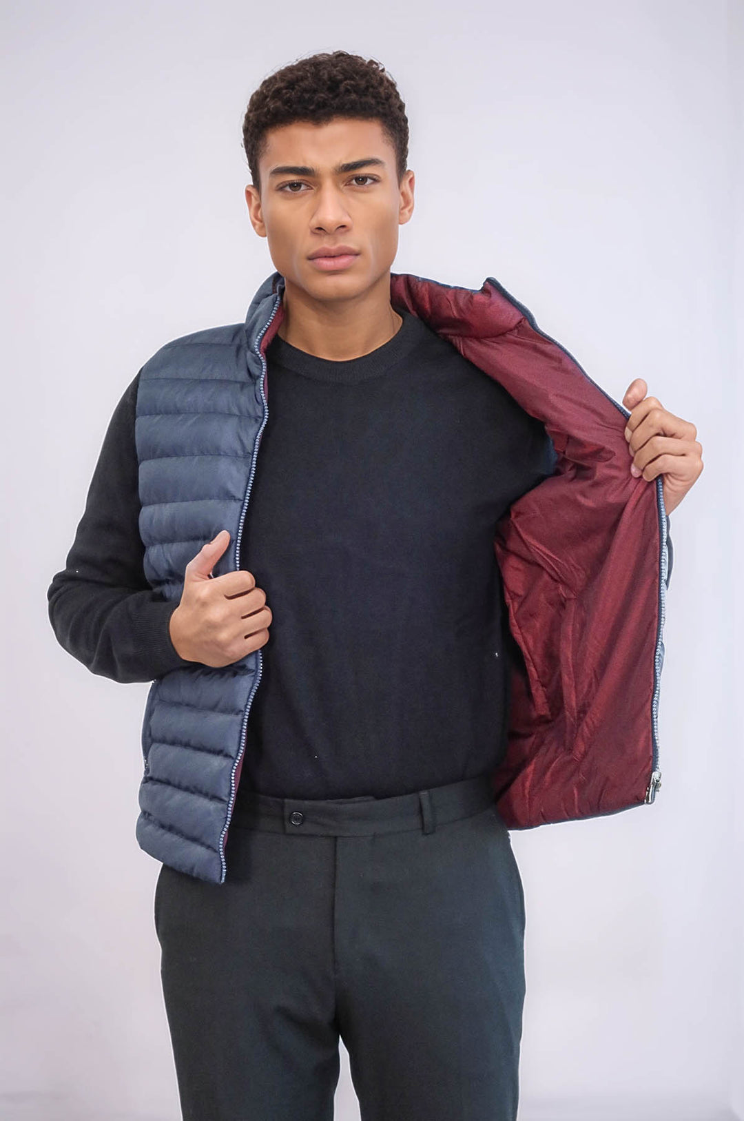 Gilet en duvet réversible Sax Blue pour hommes - Wessi