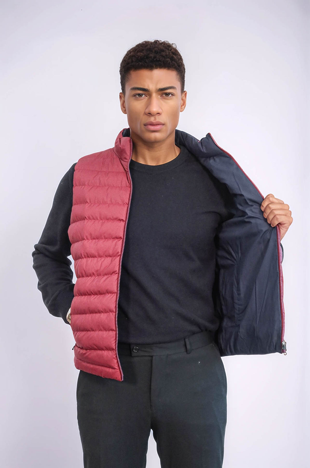 Doudoune Réversible Puffer Bordeaux Homme - Wessi