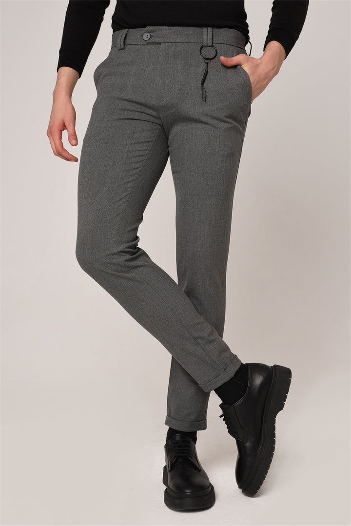 Pantalón Accesorio Hombre Gris Slim Fit - Wessi