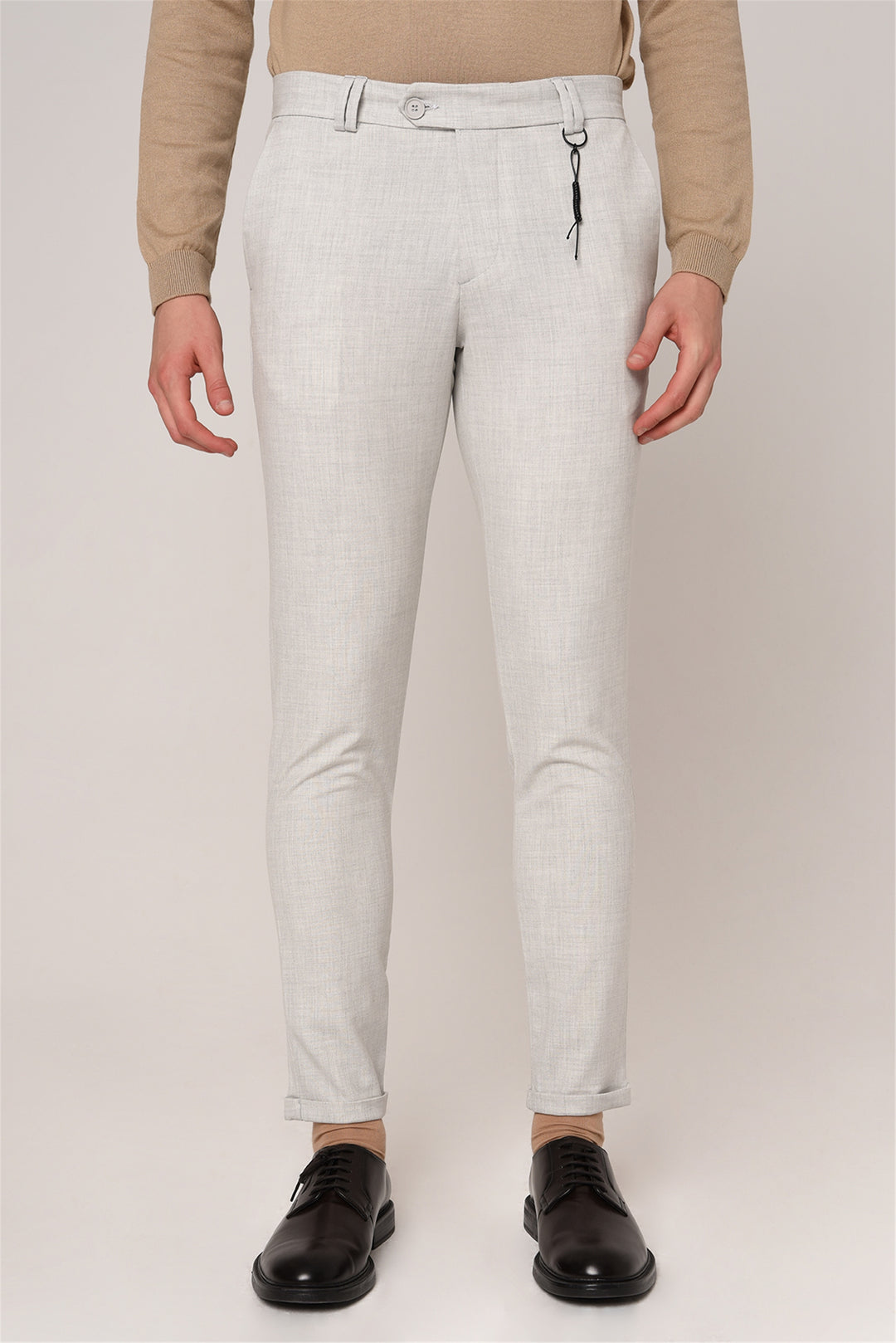 Pantalón de hombre gris plateado slim fit - Wessi