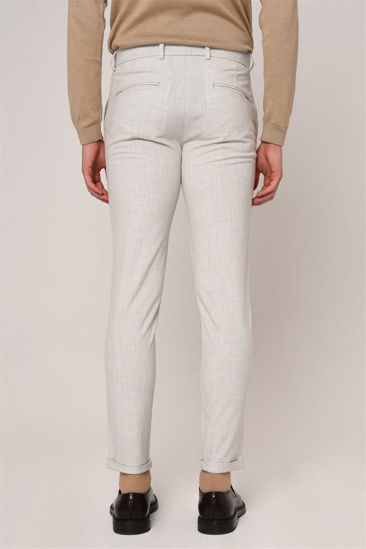 Pantalón de hombre gris plateado slim fit - Wessi