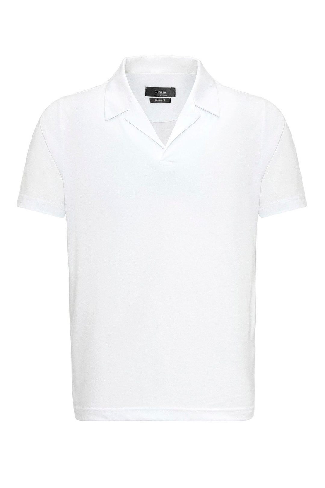 Men's Ecru Camp Collar Regular Fit  T-Shirt - Wessi