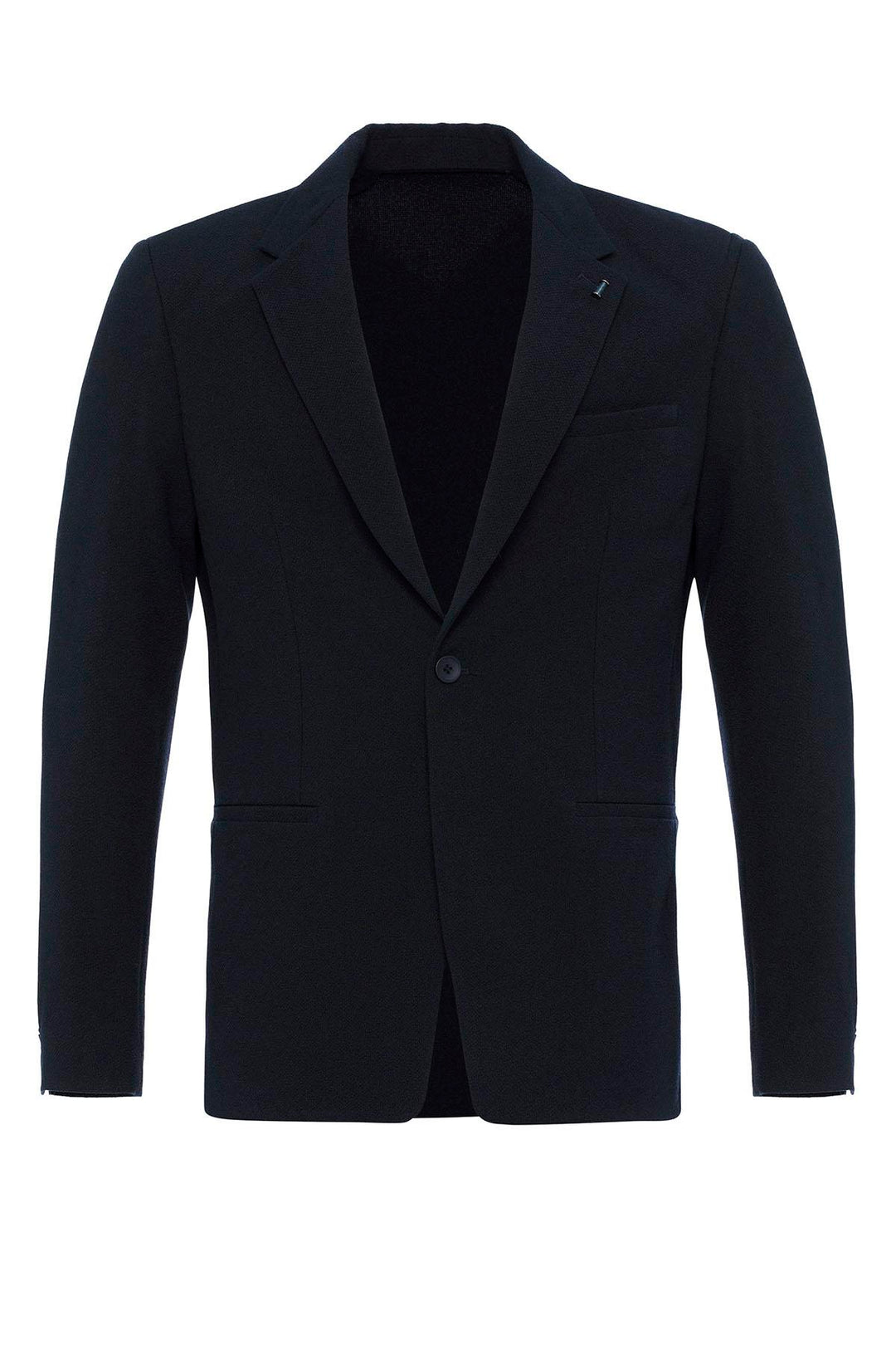 Blazer Hombre Liso Azul Marino Un Botón - Wessi