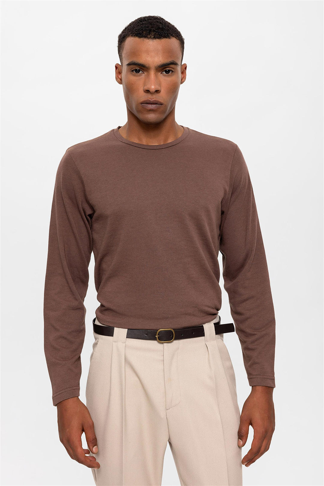 Pull marron printemps homme - Wessi