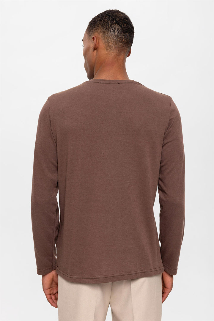 Pull marron printemps homme - Wessi