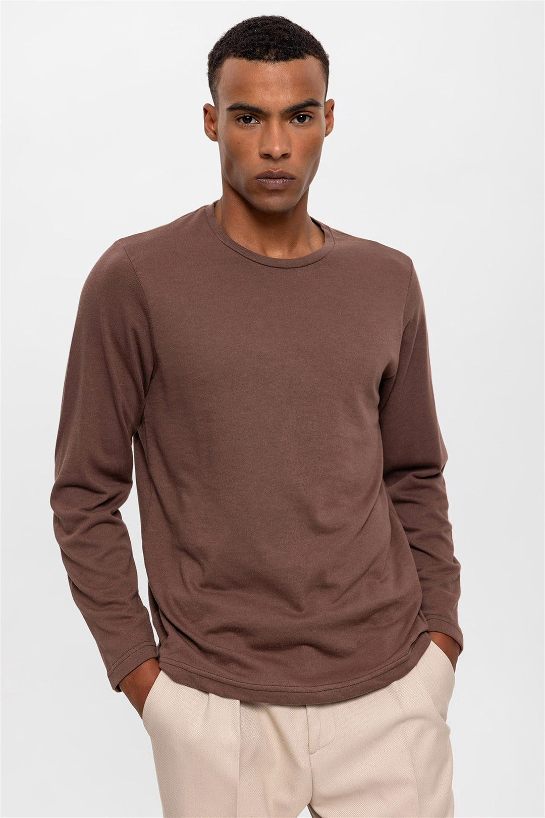 Pull marron printemps homme - Wessi