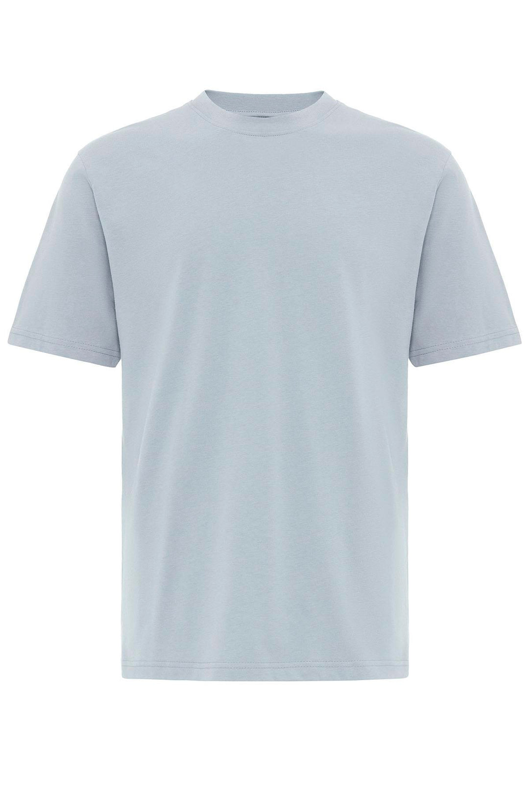 Men's Baby Blue Crew Neck Basic T-Shirt - Wessi