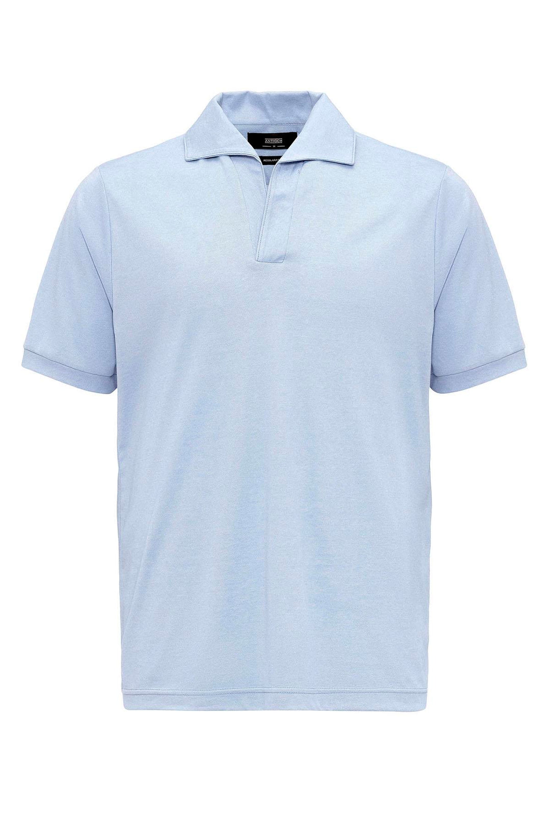 Men's Baby Blue Regular Fit Camp Collar Shirt - Wessi