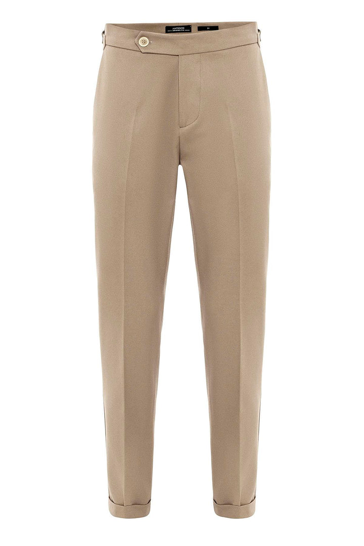 Pantalón Hombre Beige Talle Alto Regular Fit - Wessi