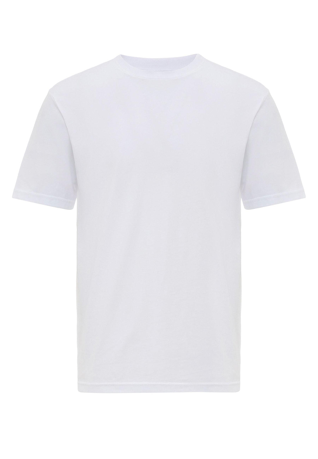 Camiseta básica de hombre blanca con cuello redondo - Wessi