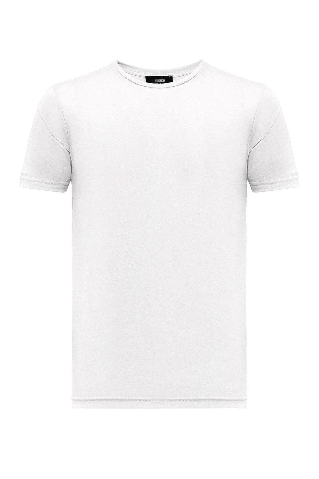 T-Shirt Slim Col Rond Homme Écru - Wessi