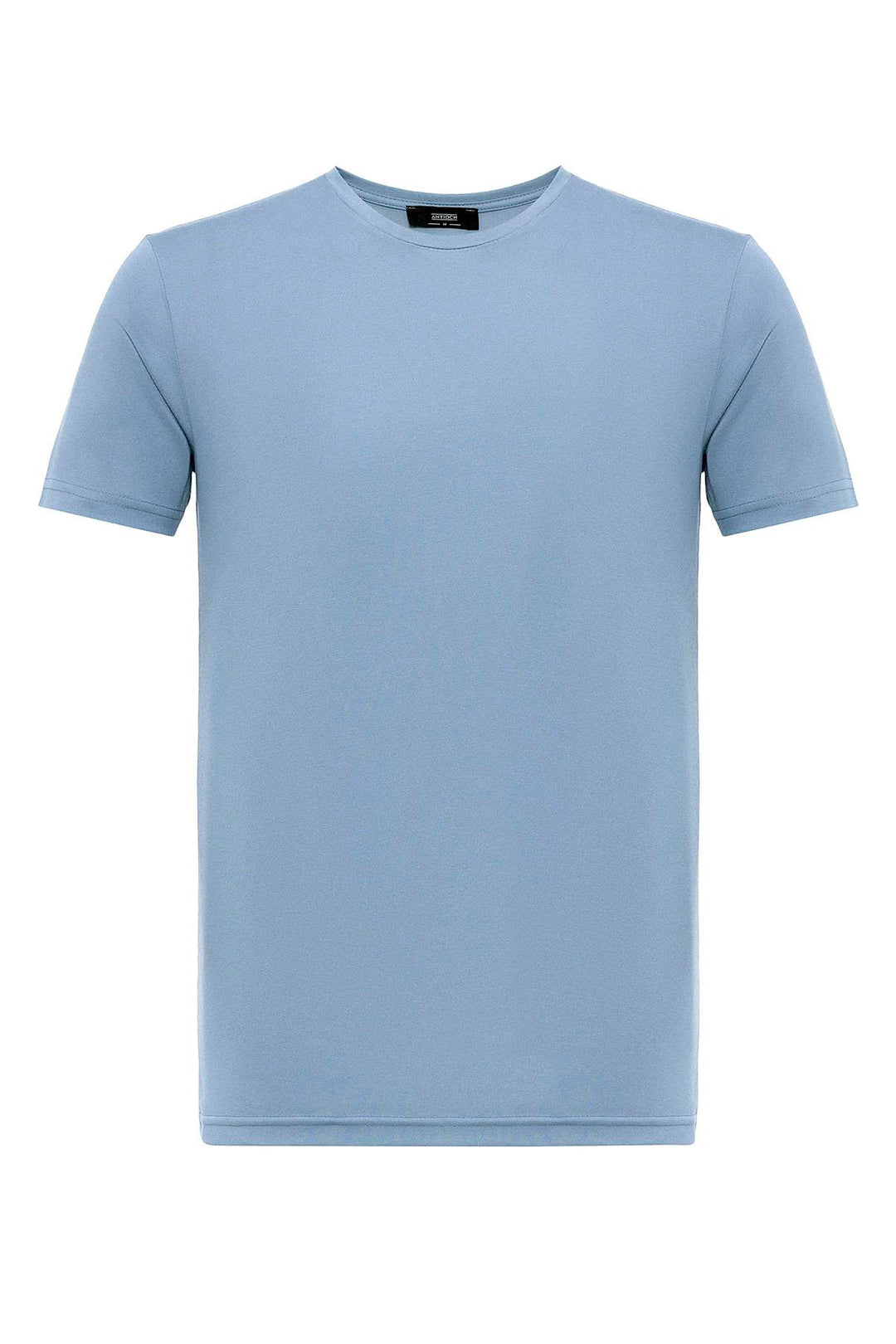 T-Shirt Bleu Col Rond Coupe Slim Homme - Wessi